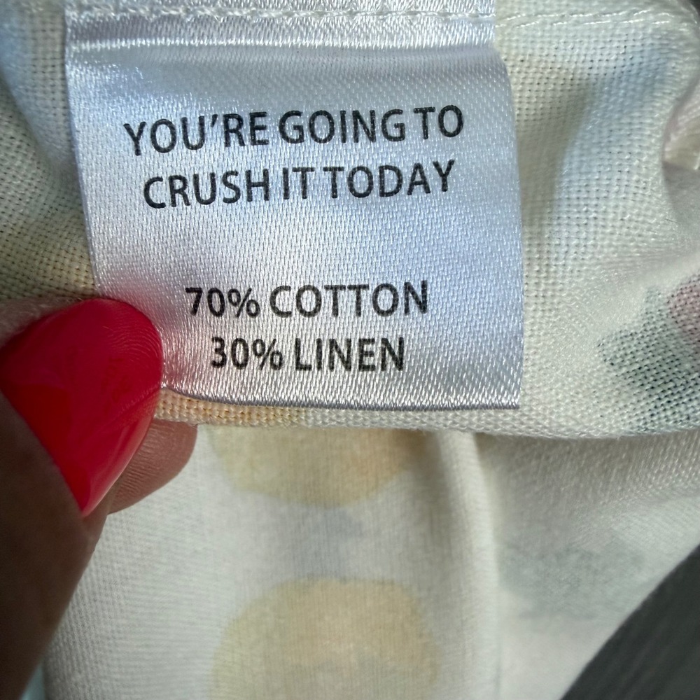 NEW yllw the Label Market Recycled Linen Cotton Shorts Fruit Veggie Size Small - Picture 11 of 11